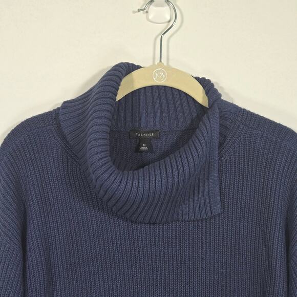 Talbot Women's Shaker Stitch Split Neck Sweater. Size Medium - Picture 5 of 8